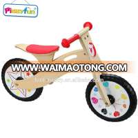 Eco friendly kids bicycle wooden balance bike AT11851