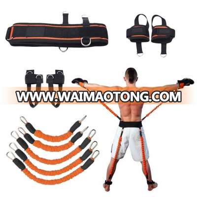 Wellshow Sport Vertical Jump Trainer Bounce Trainer Resistance Bands Set Leg Strength Agility Training Strap System Leg Trainer